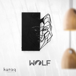 Metal poster LED : Wolf